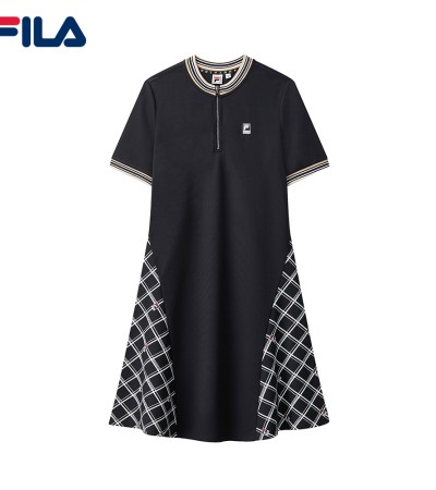 FILA x Maison MIHARA YASUHIRO女式标志格子补丁连衣裙